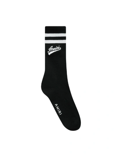 Shop Amiri Socks In Blackwhite