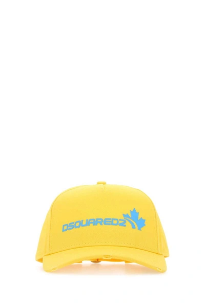Shop Dsquared2 Dsquared Hats In Yellow