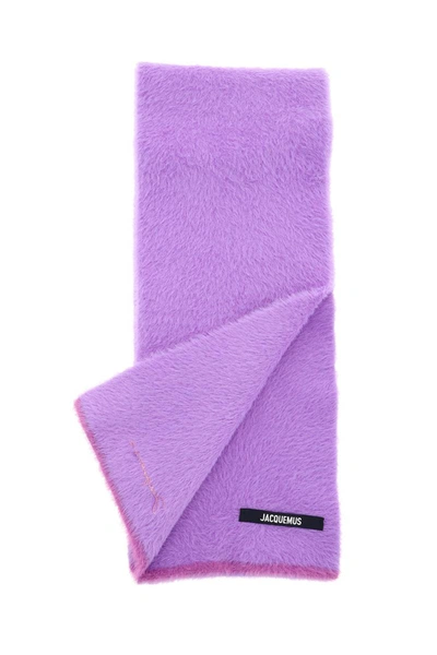 Shop Jacquemus 'neve' Scarf In Purple