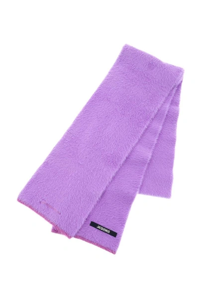 Shop Jacquemus 'neve' Scarf In Purple