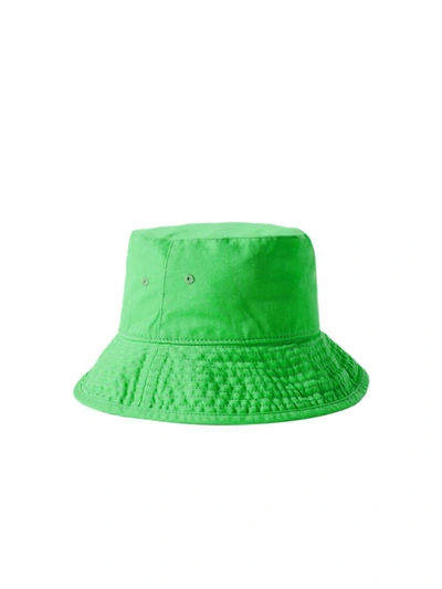 Shop Acne Studios Bubble Logo Bucket Hat In Green