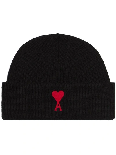 Shop Ami Alexandre Mattiussi Ami Paris Caps & Hats In Blackred