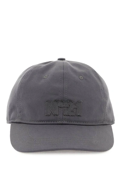 Shop N°21 N.21 Baseball Cap With Logo In Grey