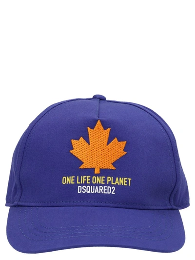 Shop Dsquared2 'one Life One Planet' Cap In Blue