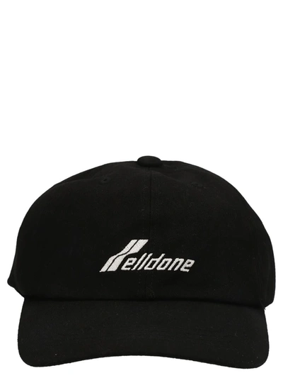 Shop We11 Done We11done Logo Embroidery Cap In Black