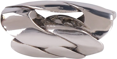 Shop Alexander Mcqueen Chain Ear Cuff In Silver