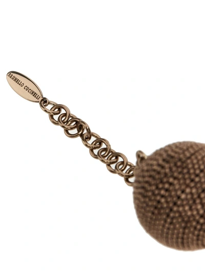 Shop Brunello Cucinelli 'sfere Monile' Necklace In Brown