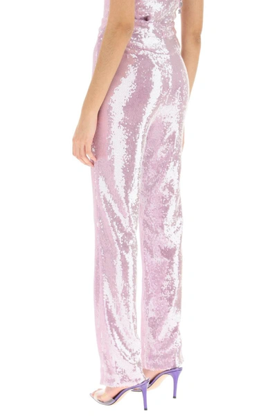 Shop Rotate Birger Christensen Rotate 'robyana' Sequined Pants In Purple