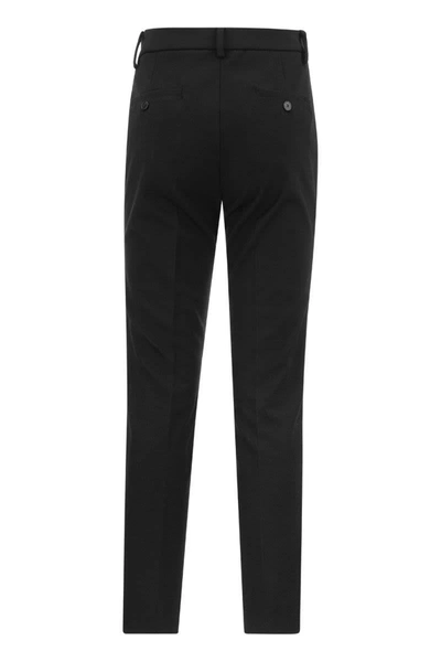 Shop Weekend Max Mara Ozono - Gabardine Trousers In Black