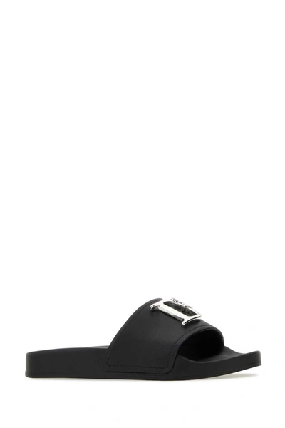 Shop Dsquared2 Slippers In Black