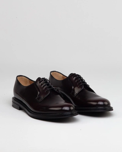 Shop Church's Lace-up Shoes In Burgundy