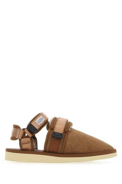 Shop Suicoke Slippers In Camel