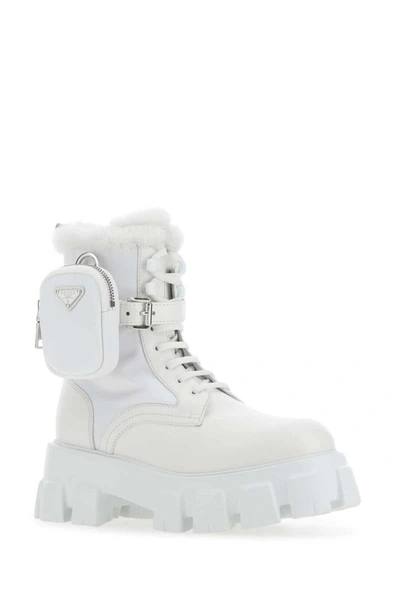 Shop Prada Boots In White