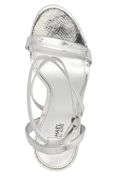 Shop Michael Kors 'asha' Sandals In Silver