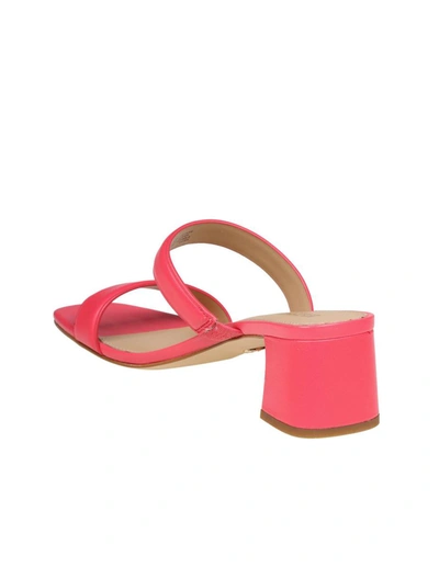 Shop Michael Kors Leather Sandal In Geranium