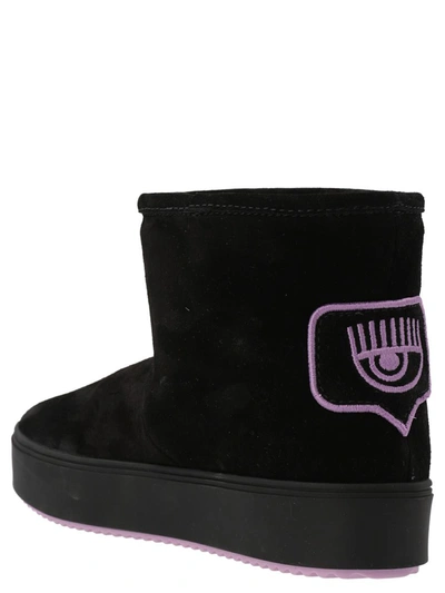 Shop Chiara Ferragni 'eyelike' Ankle Boots In Black