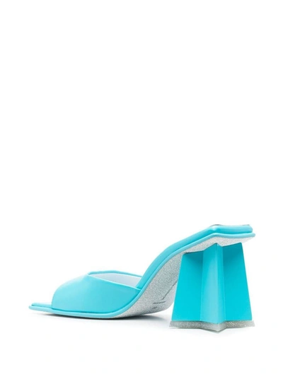 Shop Chiara Ferragni Cf Star Heel Mules In Clear Blue