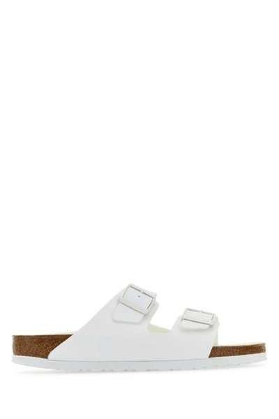 Shop Birkenstock Slippers In White