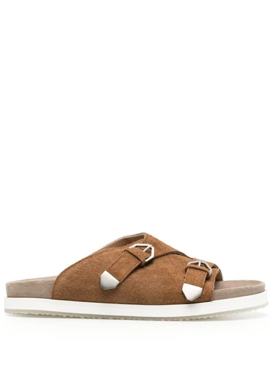 Paura Open Toe Slides In 725 Brown