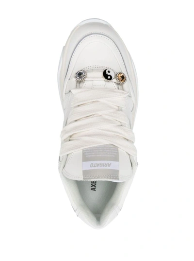 Shop Axel Arigato White  Catfish Lo Chunky Sneakers In Leather Woman