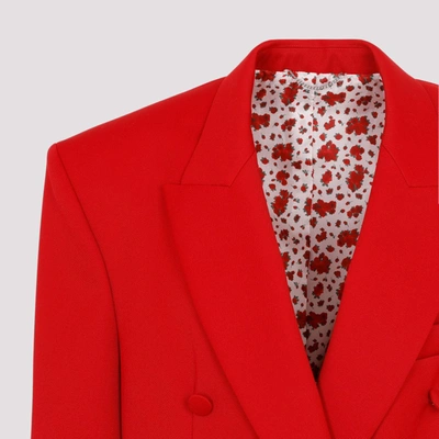 Shop Magda Butrym Wool Blazer Jacket In Red