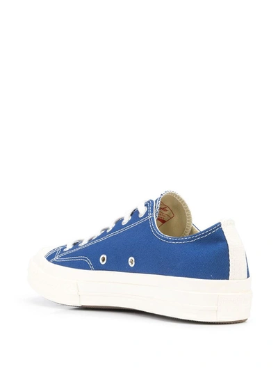 Shop Comme Des Garçons Play Cotton Sneakers In Blue