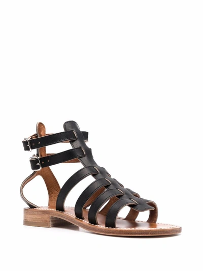 Kjacques K Jacques St Tropez Sandals Black In Black
