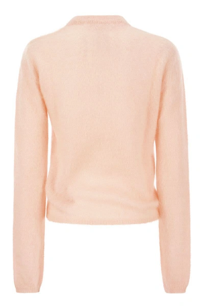 Shop Marni Mohair And Wool Pullover In Pink