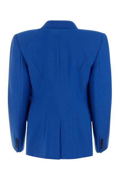Shop Alexander Mcqueen Jackets And Vests In Galacticblue