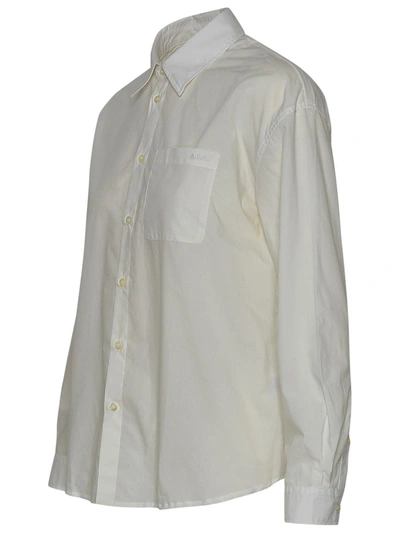 Shop Apc A.p.c. White Cotton Boyfriend Shirt