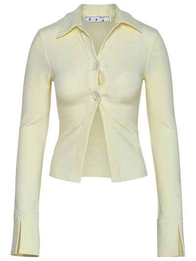 Shop Off-white Viscose Cream Polyamide Shirt