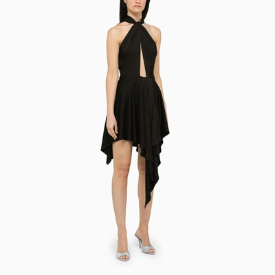 Shop Stella Mccartney Asymmetrical Dress In Black