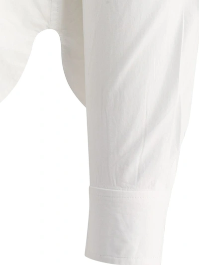 Shop Ganni Poplin Shirt In White