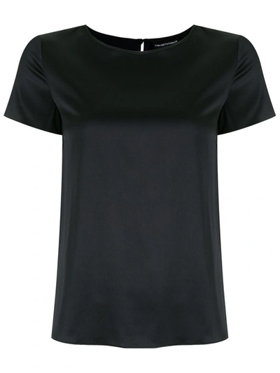 Emporio Armani Womens Black Silk Top | ModeSens