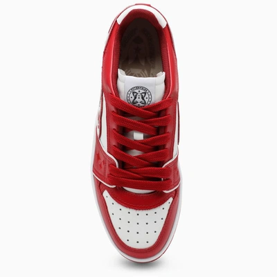 Shop Enterprise Japan ™️ White Low-top Sneakers In Red