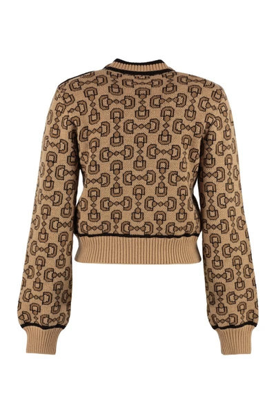 Shop Gucci Crew-neck Cashmere Sweater In Camel