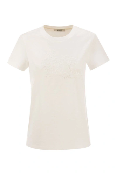 Shop Max Mara Sacha - T-shirt With M Monogram In White
