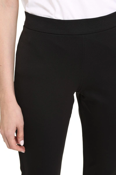 Shop Max Mara Cropped Straight-leg Trousers In Black
