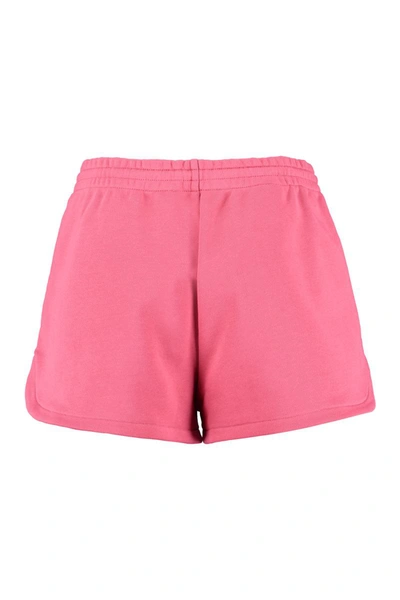 Shop Moschino Cotton Shorts In Fuchsia