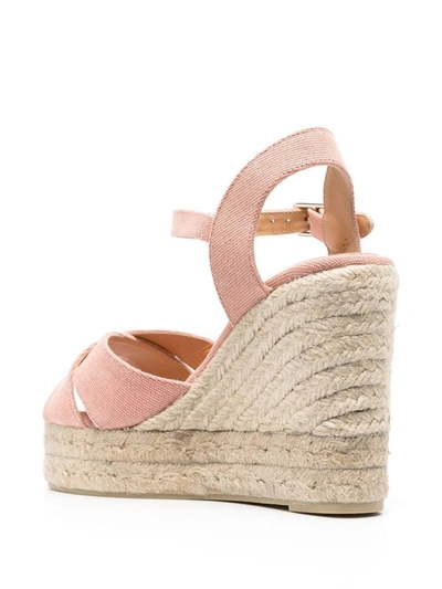 Shop Castaã±er Castañer Blaudell Wedge Heel Sandals In Pink