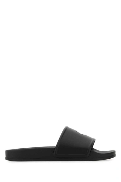 Shop Marcelo Burlon County Of Milan Marcelo Burlon Slippers In Black