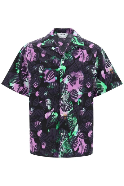 Shop Msgm Printed Short Sleeve Shirt In Multicolor