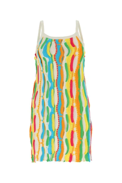 Shop Msgm Dress In Multicoloured