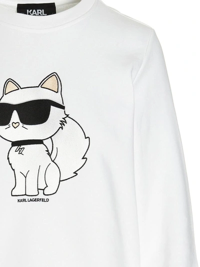 Shop Karl Lagerfeld 'ikonik 2.0 Choupette' Sweatshirt In White