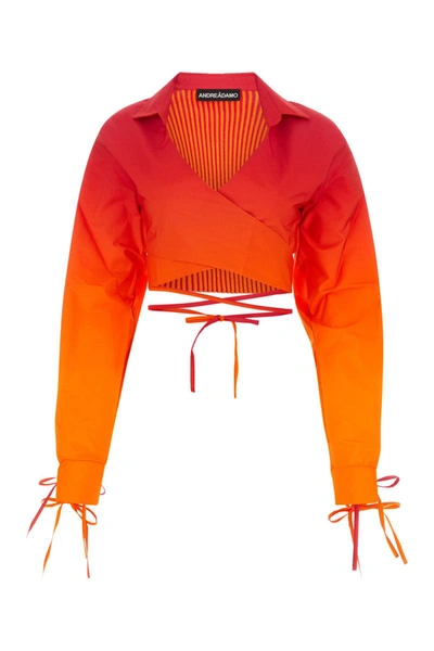 Shop Andrea Adamo Shirts In Orange