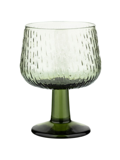 Shop Marimekko Syksy Glass Wine Goblet In Olive