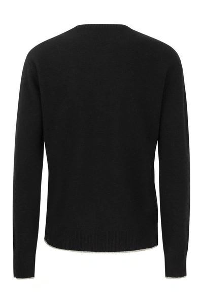 Shop Mc2 Saint Barth Wool-blend Jumper With Embroidery In Black