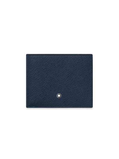 Shop Montblanc Men's Sartorial Leather Bifold Wallet In Blue