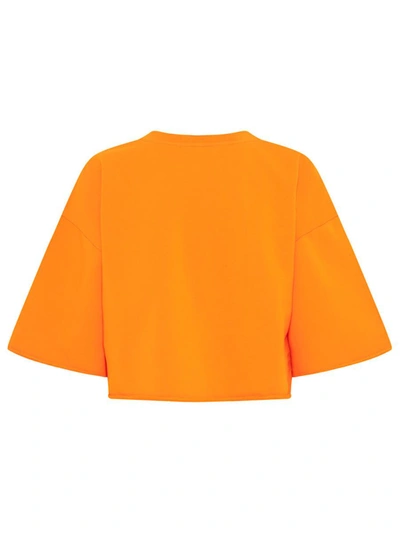 Shop Sportmax Orange Cotton Sweatshirt