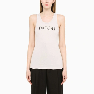 Shop Patou Light Tank Top With Logo In Grey
